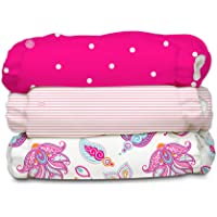 Charlie Banana Sistema de pañales de tela reutilizable y lavable- 3 pañales y 6 insertos- talla única - -